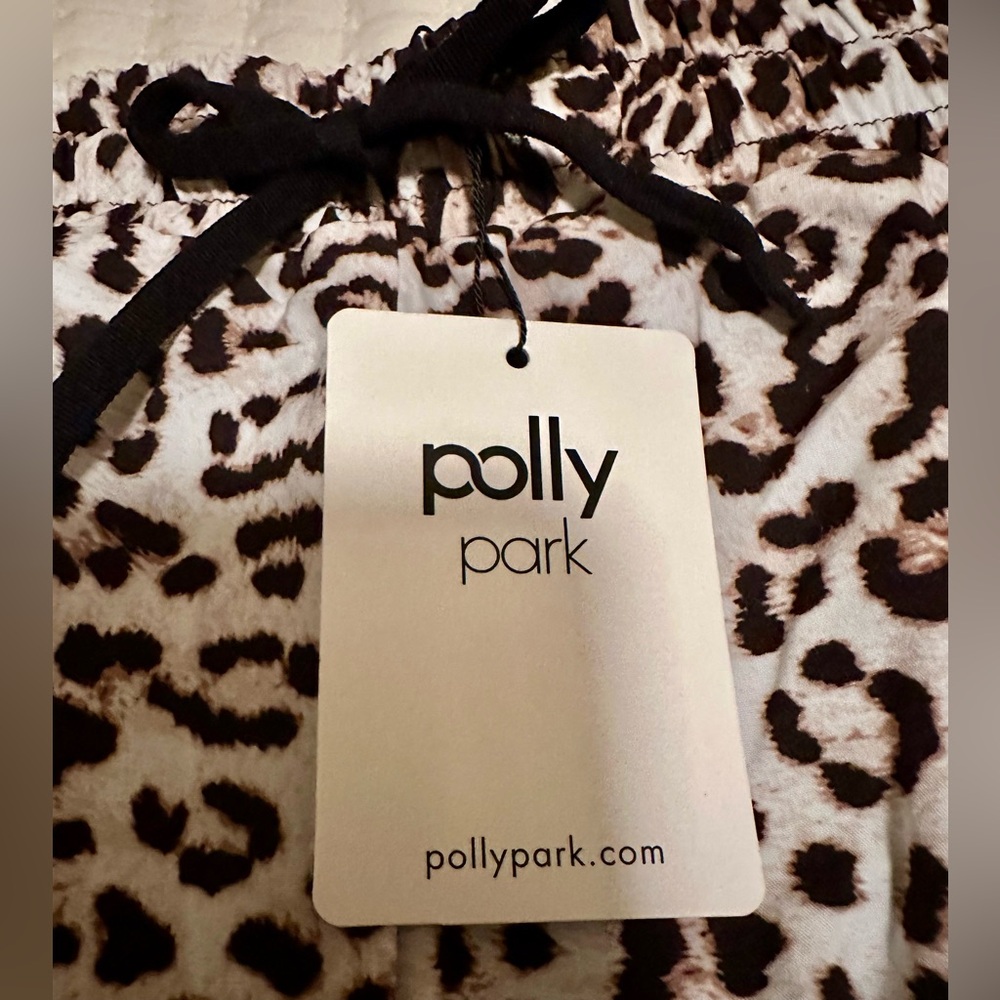 NWT Women’s XL Polly Park Leopard Print Lined Athletic Shorts With Inner Pockets - Picture 5 of 5